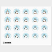 Mooie Bride Penguin 2010 Ronde Sticker (Vel)