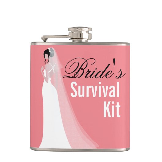 Mooie Bride Survival Kit Heupfles (Voorkant)