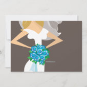 Mooie bride w Bouquet Bridal Shower Kaart (Achterkant)
