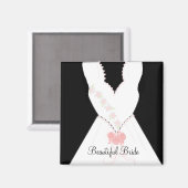 Mooie bride Wedding Gown Magneet (Voorkant / Achterkant)