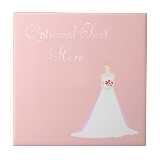Mooie bride Wedding Tegeltje (Voorkant)