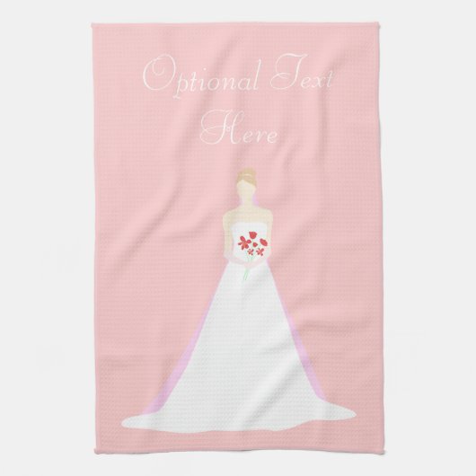 Mooie bride Wedding Theedoek (Verticaal)