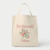 Mooie Bridesmaid Floral Tote Bag (Voorkant)