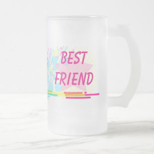 Mooie Bright Neon Best Friend Friendship BFF Matglas Bierpul