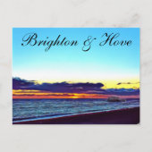 Mooie brighton en hoefstrand & zon briefkaart (Voorkant)