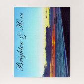 Mooie brighton en hoefstrand & zon legpuzzel (Verticaal)