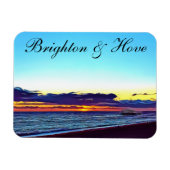 Mooie brighton en hoefstrand & zon magneet (Horizontaal)