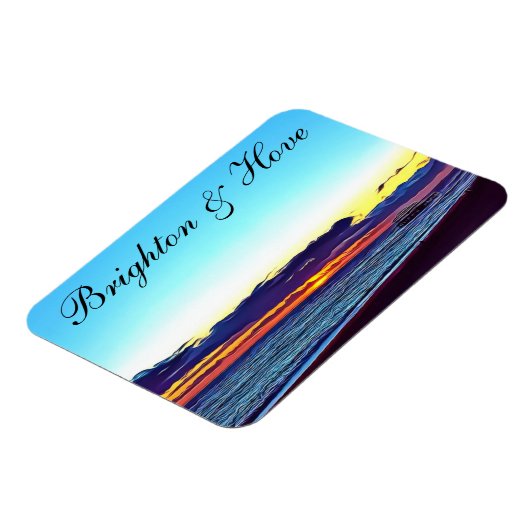 Mooie brighton en hoefstrand & zon magneet (Linkerzijde)