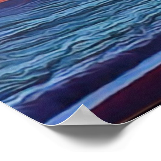 Mooie brighton en hoefstrand & zon poster (Hoek)