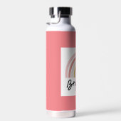 Mooie brigitte met regenboogwaterfles. waterfles (Rechts)