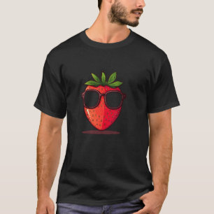 Mooie bril Aardbei Vruchten voor een Casual T-shirt