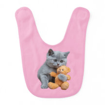 Mooie Britse Korthaar Kat en Teddybeer Baby Bijter