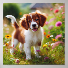 mooie Brittany puppy Poster