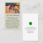Mooie Brittney Spaniel Memorial Sympathie Card Visitekaartje (Voorkant / Achterkant)