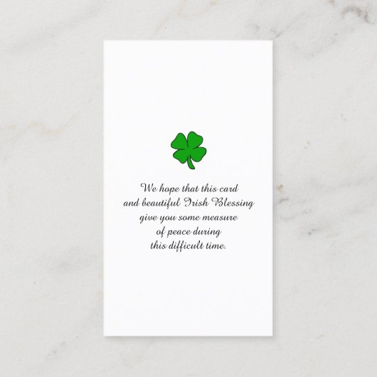 Mooie Brittney Spaniel Memorial Sympathie Card Visitekaartje (Achterkant)