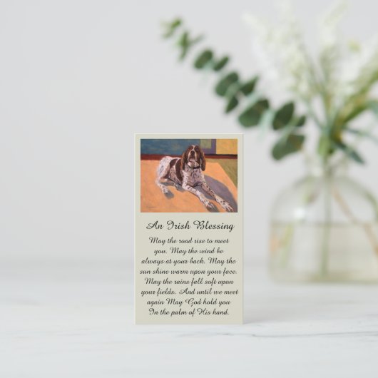 Mooie Brittney Spaniel Memorial Sympathie Card Visitekaartje (Staand voorkant)