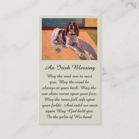 Mooie Brittney Spaniel Memorial Sympathie Card Visitekaartje (Voorkant)