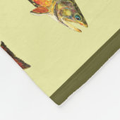 Mooie Brook-forel vliegen Fleece Deken (Hoek)