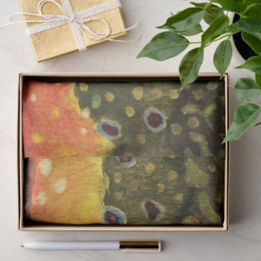 Mooie Brook-forel vliegen Tissuepapier (Geschenk)