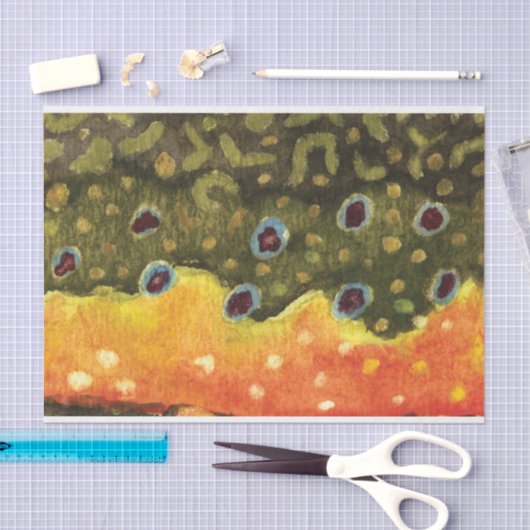 Mooie Brook-forel vliegen Tissuepapier (Craft)