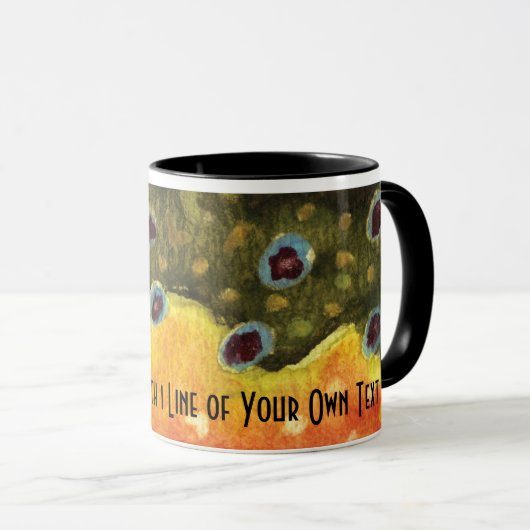 Mooie brook forel vliegende Ichthyology Mok (Voorkant rechts)