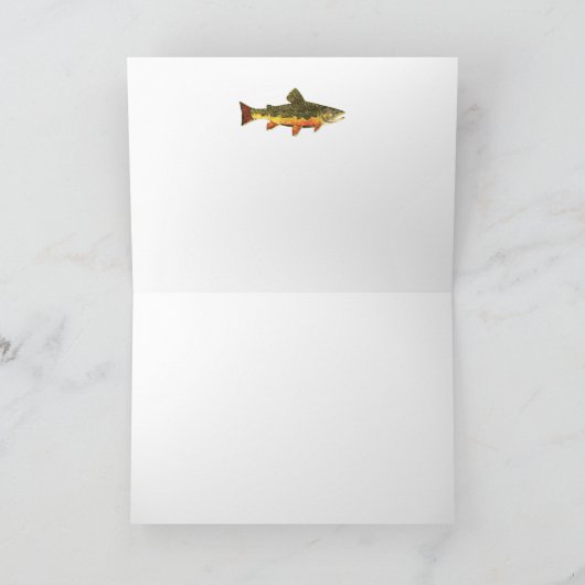 Mooie Brook-forel vliegt Feestdagen Kaart (Binnen)