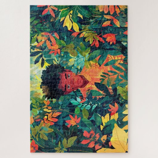 Mooie Brown Boy Jigsaw Puzzel (Verticaal)