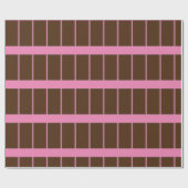 Mooie BROWN PINK LINE Cadeaupapier (Vlak)