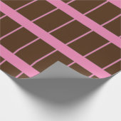 Mooie BROWN PINK LINE Cadeaupapier (Hoek)