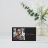 Mooie bruid bij een romantisch meer visitekaartje (Staand voorkant)