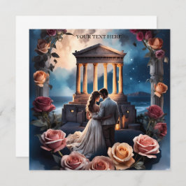 Mooie bruid & bruidegom Staand bij het Zee