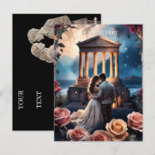 Mooie bruid & bruidegom Staand bij het Zee Briefkaart (Voorkant / Achterkant)