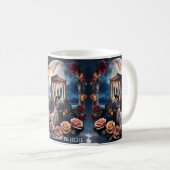 Mooie bruid & bruidegom Staand bij het Zee Koffiemok (Voorkant rechts)