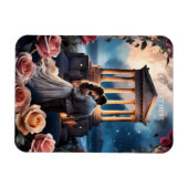 Mooie bruid & bruidegom Staand bij het Zee Magneet (Horizontaal)