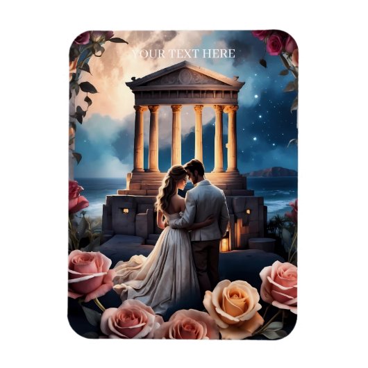 Mooie bruid & bruidegom Staand bij het Zee Magneet (Verticaal)