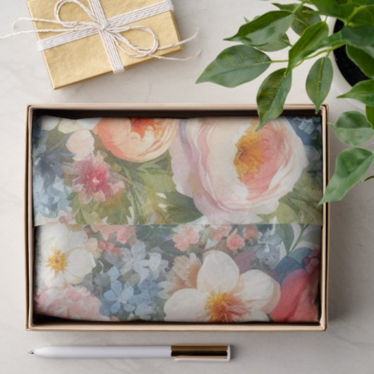 Mooie bruid en bruidegom bloemenbruiloft tissuepapier (Geschenk)