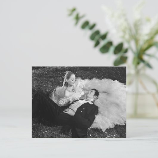 Mooie bruid en bruidegom Briefkaart (Staand voorkant)