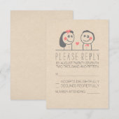 Mooie bruid en bruidegom bruiloft RSVP kaarten Kaartje (Voorkant / Achterkant)