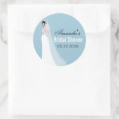 Mooie bruid gepersonaliseerd Vrijgezellenfeest Ronde Sticker (Tas)