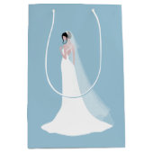 Mooie bruid in bruidsjurk medium cadeauzakje (Voorkant)