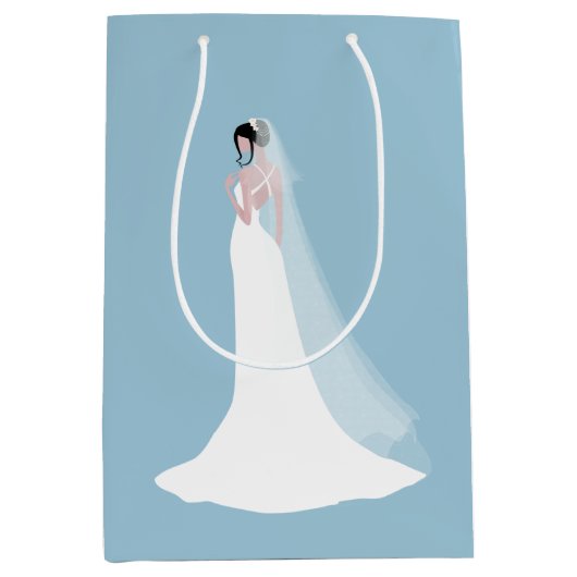 Mooie bruid in bruidsjurk medium cadeauzakje (Voorkant)