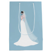 Mooie bruid in bruidsjurk medium cadeauzakje (Achterkant)