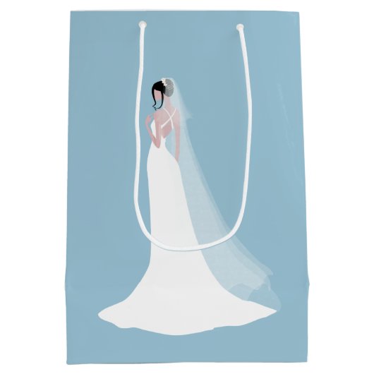 Mooie bruid in bruidsjurk medium cadeauzakje (Achterkant)