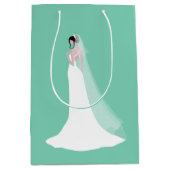 Mooie bruid in bruidsjurk medium cadeauzakje (Voorkant)