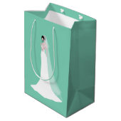 Mooie bruid in bruidsjurk medium cadeauzakje (Achterkant Gekanteld)