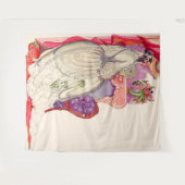 mooie bruid in een mooie jurk wandkleed (Voorkant (horizontaal))