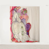 mooie bruid in een mooie jurk wandkleed (Voorkant)