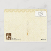 Mooie bruid met een roos boeket briefkaart (Achterkant)