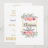 Mooie bruid om Vrijgezellenfeest te zijn Kaart (Voorkant / Achterkant)