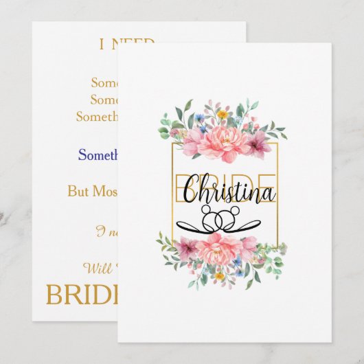 Mooie bruid om Vrijgezellenfeest te zijn Kaart (Voorkant / Achterkant)